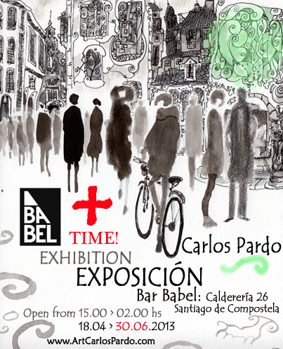 Exposición Carlos Pardo Santiago de Compostela 2013 Bar Babel