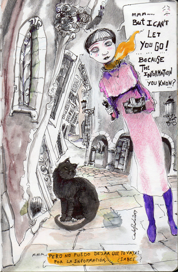 "The Spy & the cat" Carlos Pardo Painter