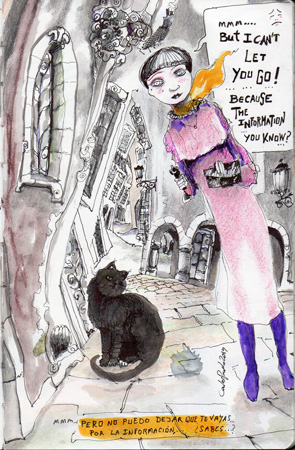 The Spy & the Cat" Carlos Pardo painter